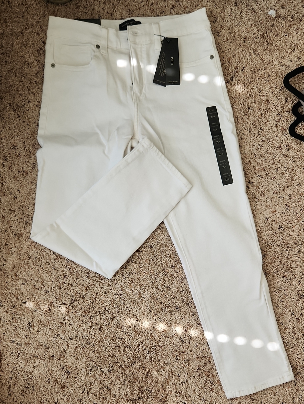 Banana Republic White Skinny Jeans - Stretch Slim Fit